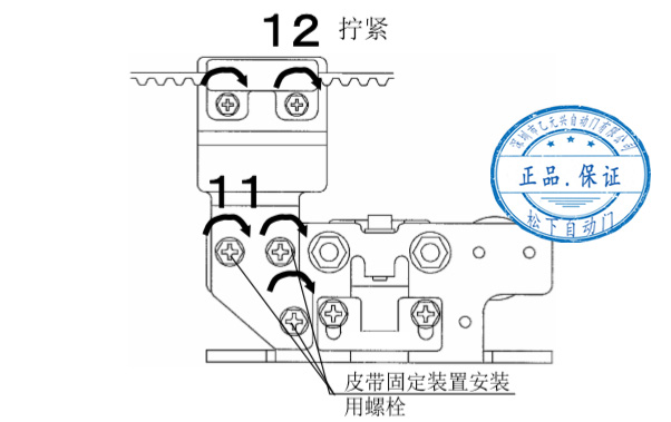 雙開(kāi)自動(dòng)門皮帶安裝